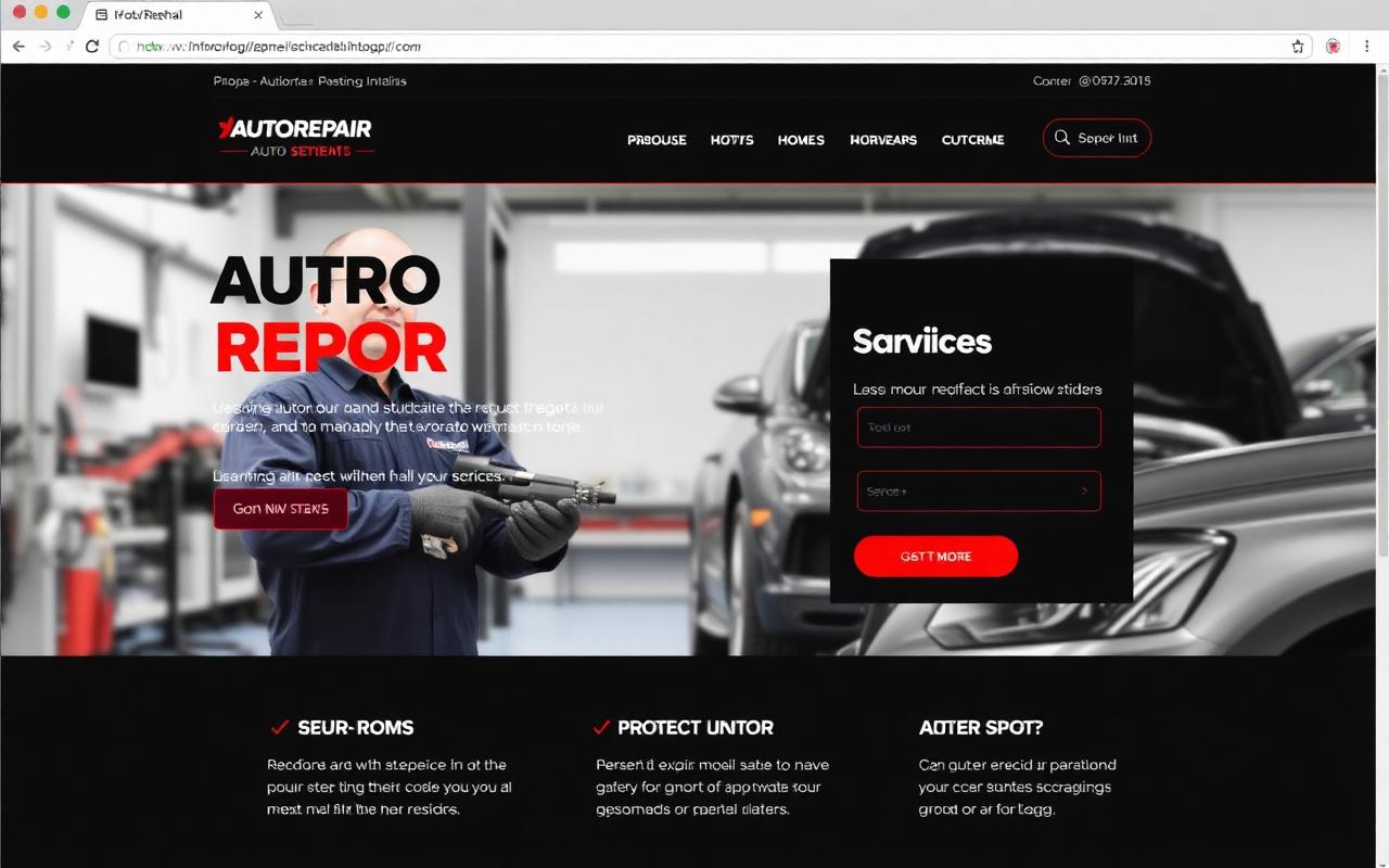 Auto Repair website preview