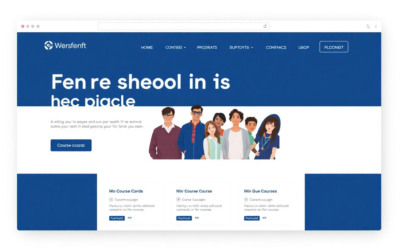 Education website preview