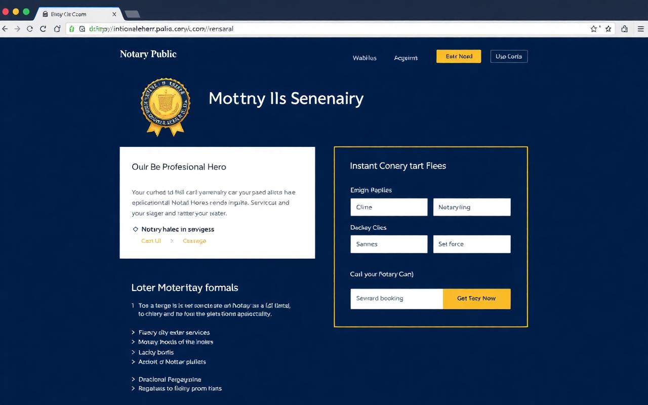 Notary Public website preview