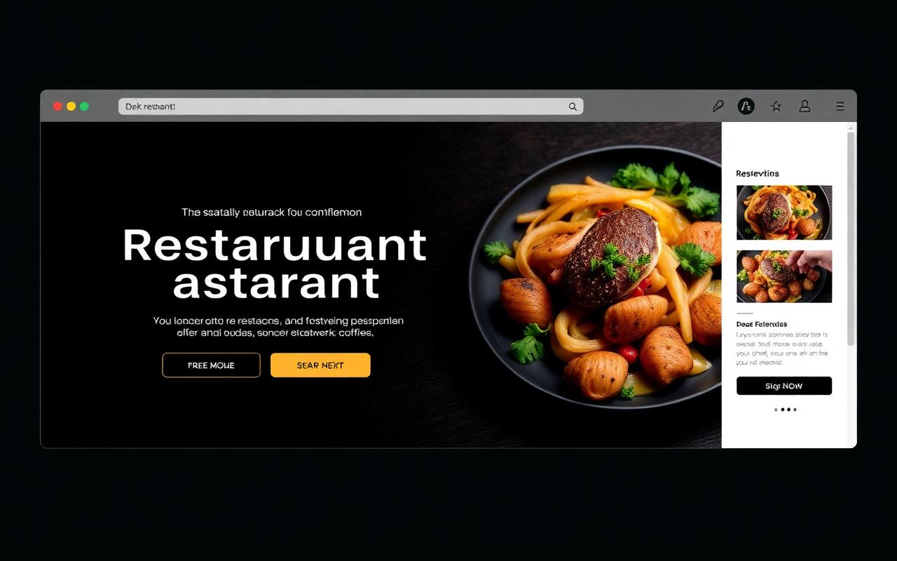 Restaurant website preview
