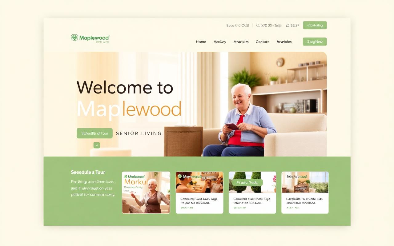 Senior Community website preview