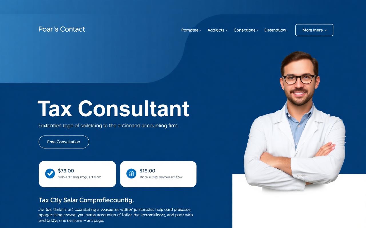 Tax Consultant website preview